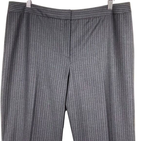 LAFAYETTE 148 100% Wool Wide Leg Dress Pant Size 16 High Rise Straight Gray EUC - Picture 5 of 14